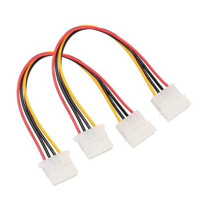 4-Pin IDE to 4-Pin IDE 4Pin Molex for M/F Cord 7.87in/20cm 2 Packs