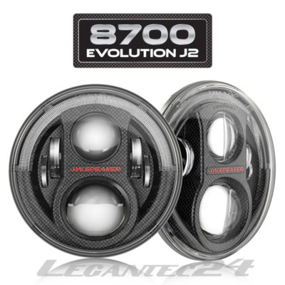 JW Speaker 8700 J2 7'' Wrangler LED Scheinwerfer Carbon Set +Einbausatz ECE NEU