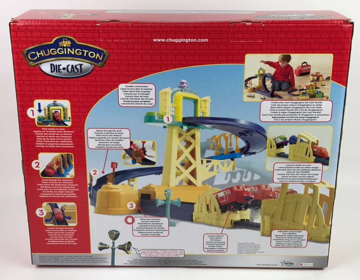 CHUGGINGTON Die Cast Training Yard with Jump Bridge Playset with  display picture 1