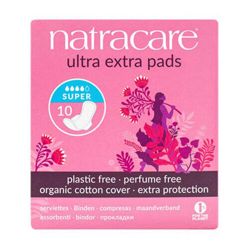 Ultra Extra Super Pads 10 Count (Case of 3) By Natracare - Picture 1 of 1