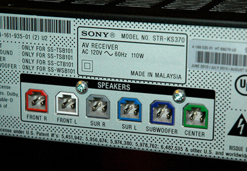 sony home theatre wire