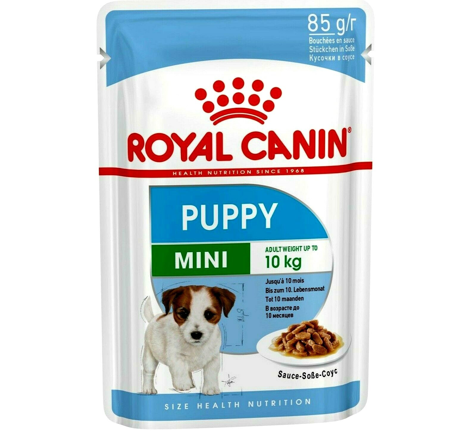 12 x 85g ROYAL CANIN MINI PUPPY POUCHES junior wet dog food rc small feed meals
