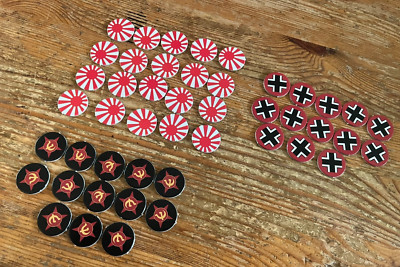 Axis & Allies Spring 1942 Board Game Replacement National Control Markers Parts