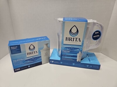 Brita 6-cup Space Saver Water Pitcher with Cartridge -And 3 Filters 