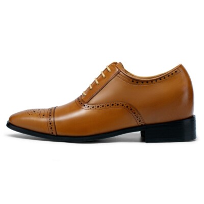 US7 CHAMARIPA Elevator Shoes Men brown Oxford Shoes height  display picture 2