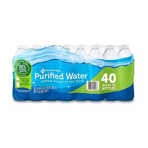 Member'S Mark Purified Water (16.9 Fl. Oz., 40 Pk.) free shipping eBay