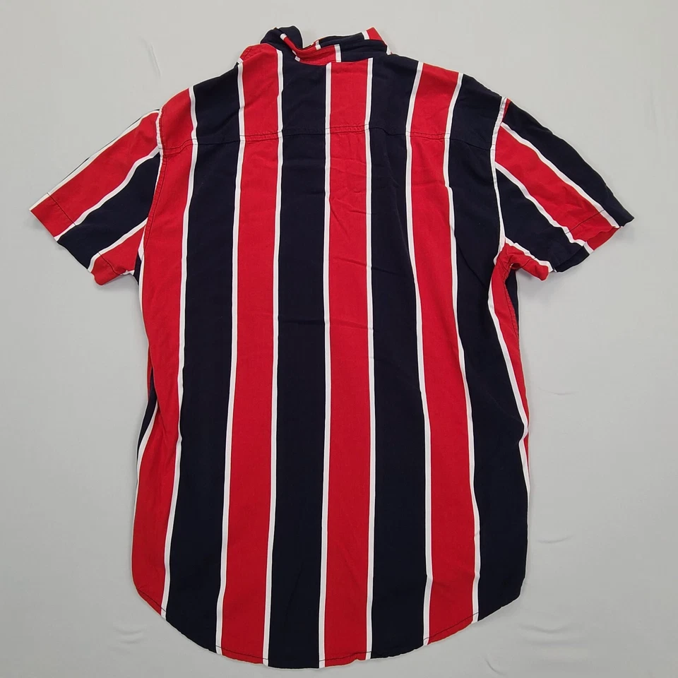 Guess Shirt Mens Small Red Blue Button Up Casual Comfort Stylish - Image 2 of 4