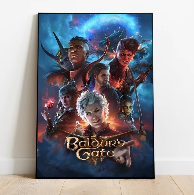 Baldurs Gate Poster, Wall Art & Home Decor, Video Game Poster Gift-image