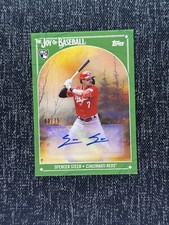 2023 Topps x Bob Ross SPENCER STEER RC Sp GREEN /75 Auto #3A Joy Of Baseball