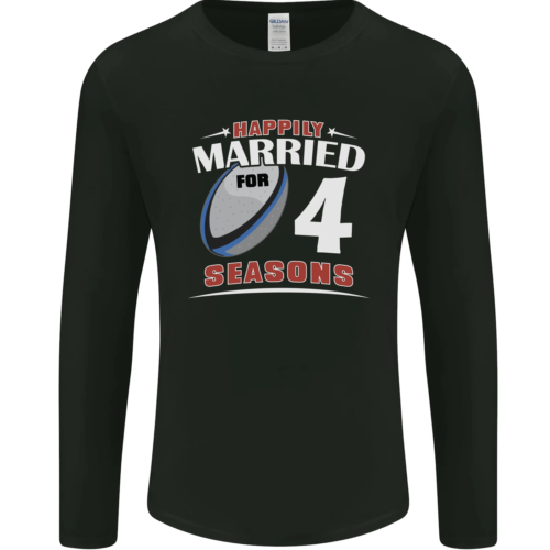 4 Jahre Hochzeitstag 4. Rugby Herren Langarm T-Shirt - Bild 1 von 37