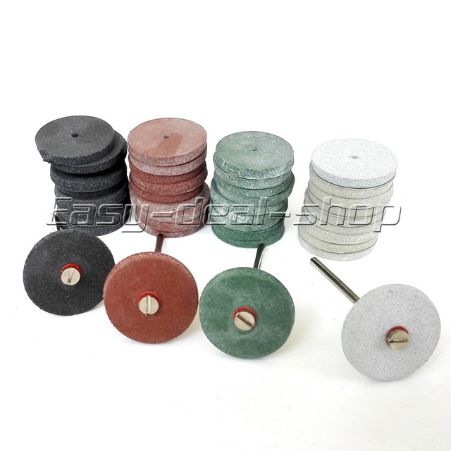 30pcs Dental Polishing Wheels Bur Silicone Rubber Rotary 4 Grit