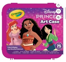 Crayola Disney Princess Art Case, 75 Pcs, Markers Crayons Coloring Set, Travel