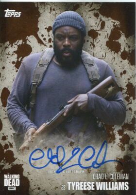 Walking Dead Staffel 5 Mud [50] Autogrammkarte C L. Coleman als Tyreese Williams