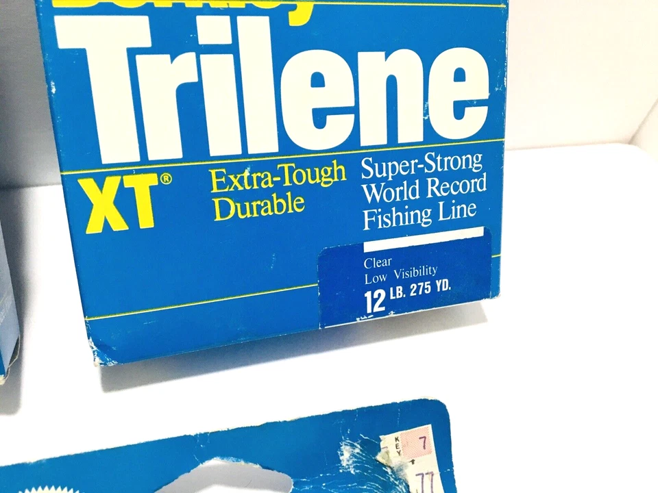 Lote de 7 líneas de pesca Berkley XT Trilene fuertes 6, 10, 12, 14 lb verde y transparente Foto 3 de 4