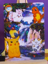 POKEMON POCKET MONSTERS VENDING PRISM STICKER 327 PIKACHU SQUIRTLE CHARMANDER
