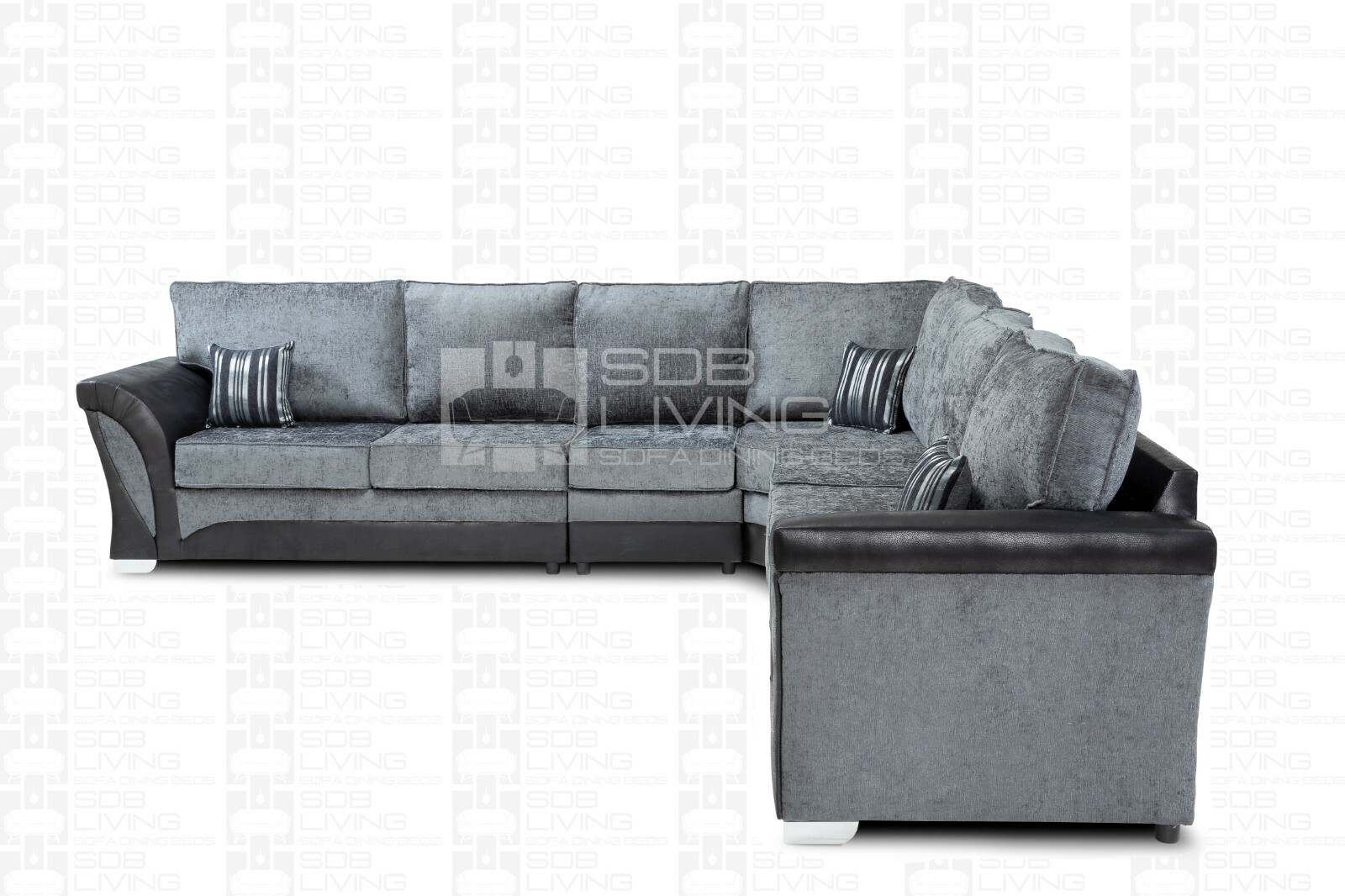 SALE Designer Shannon/Farrow Fullback Sofa Range Black & Grey Corner Sofa eBay