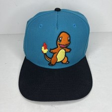 Pok mon Brand Charmander Snapback Hat Baseball Cap Blue Black Adjustable 2016