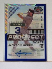 2024 Panini Prospects Prospect Ticket Auto Blue Wave Jackson Merrill 38/75