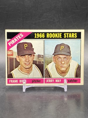 1966 Topps #123 Frank Bork Jerry May Rookie Pittsburgh Pirates Vintage Card