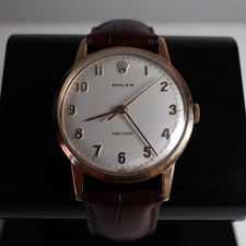 Vintage Rolex Precision Ref. 12865 9K Gold British Dennison Case 33mm Manual