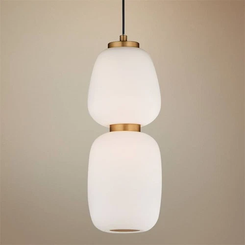 ET2 Soji 4 3/4" Wide Satin White Glass LED Mini Pendant - Picture 1 of 4