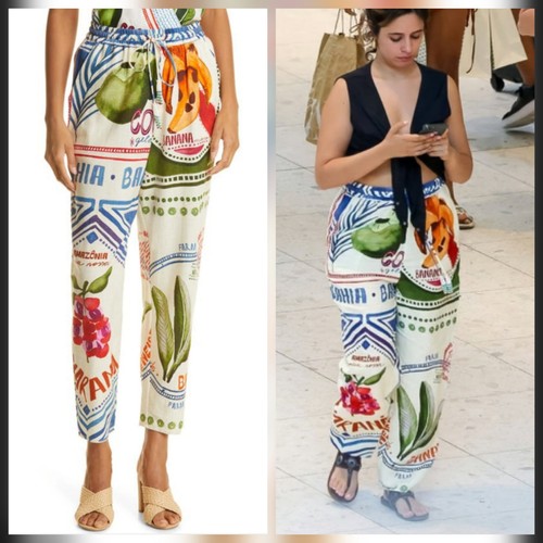 Medium Farm Rio Stamps Linen Pants