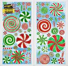 Christmas Window Clings Candy Cane Christmas Stickers Candy Window Decals Candyl