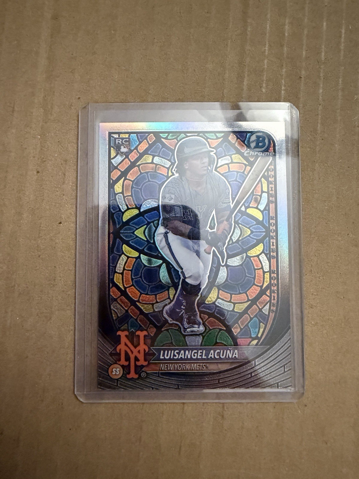 2025 Bowman Chrome Luisangel Acuna Etched In Glass Variation RC #32 Mets