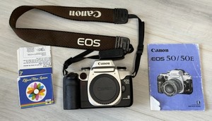 Canon EOS 50E Eye Control 35mm SLR Camera Body & Manuals Only