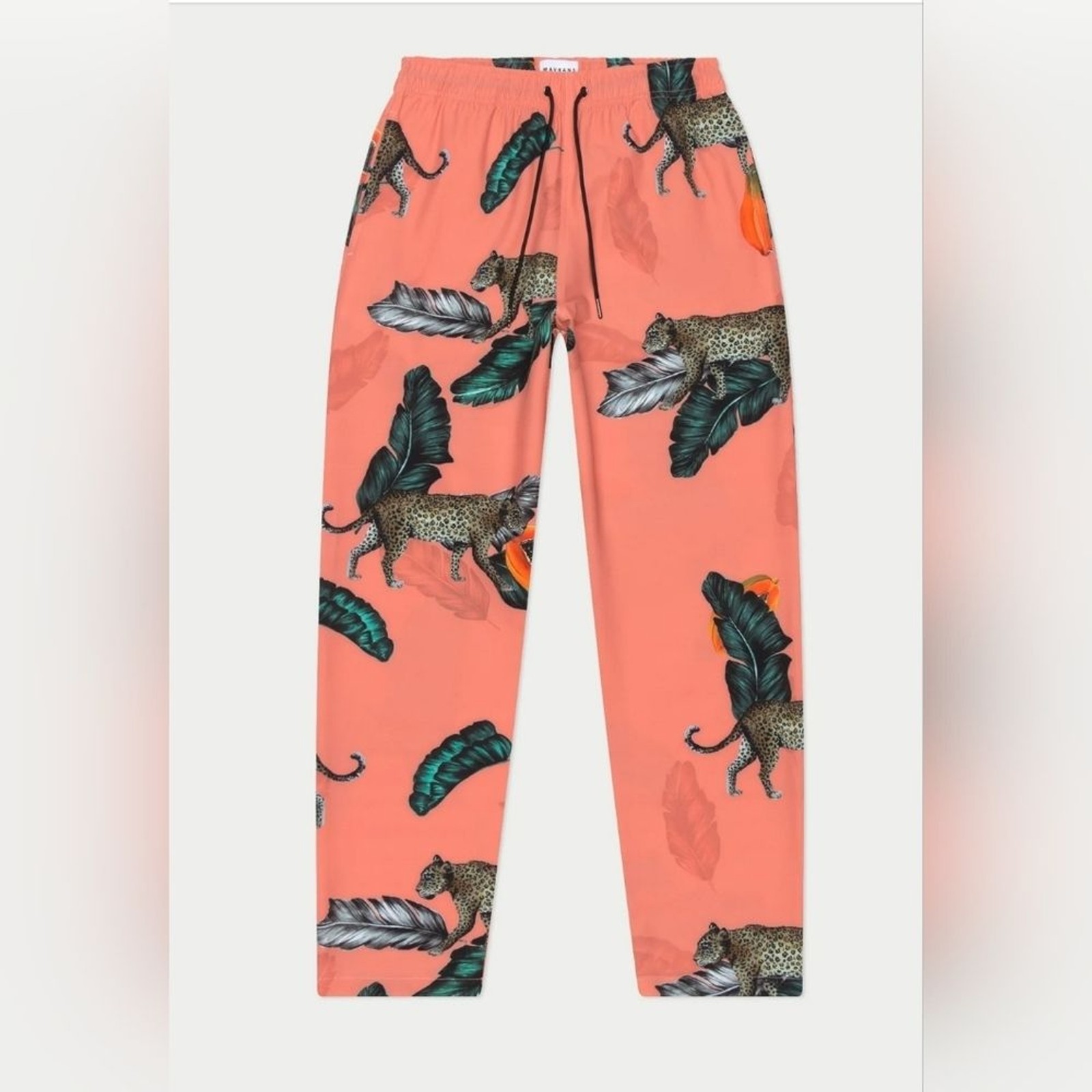 Pantalón Mavrans Fruta Bomba LAA Coral Estampado Leopardo XL USADO EN EXCELENTE ESTADO