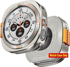 Rugged Bumper Case for Samsung Galaxy Watch Ultra 47mm, Metal Protective Cover