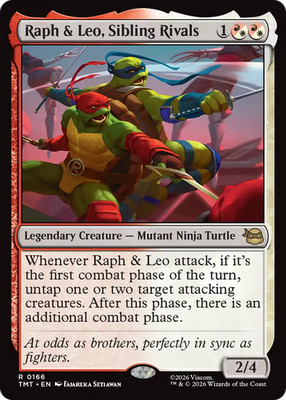 x1 Raph & Leo, Sibling Rivals TMT Ninja Turtles MTG 166 M/NM 1x