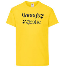 Kids Nanny Granny Bestie T Shirt Cute Gift Funny Family Tee Cotton Unisex Top