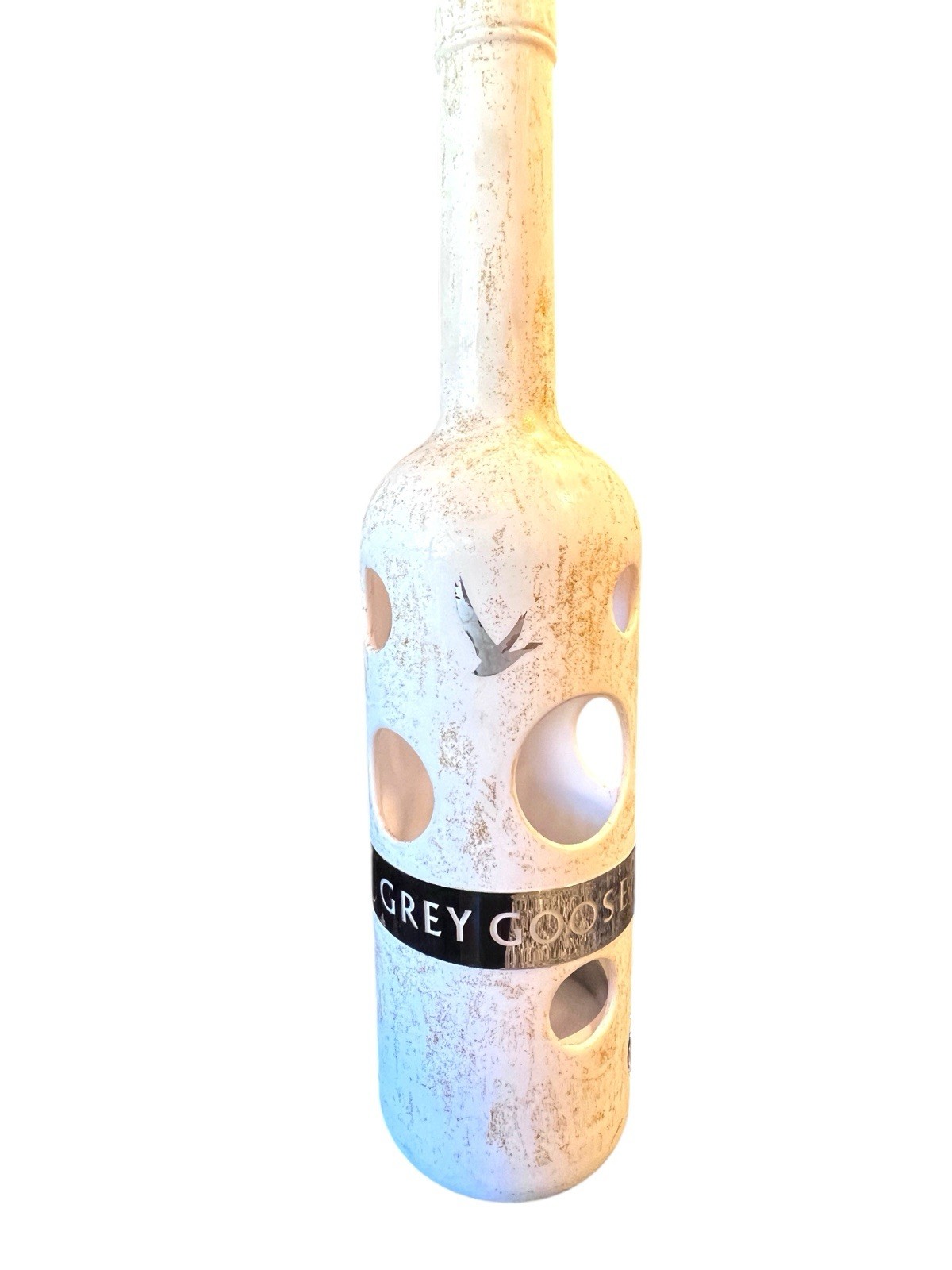 Grey Goose Vodka Plastic Bottle 18" x 5" Display Holder With Base Light. Rare