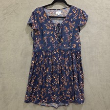 True Craft Floral Tassel Lace Mini Dress Women's Size Large Boho Cottagecore