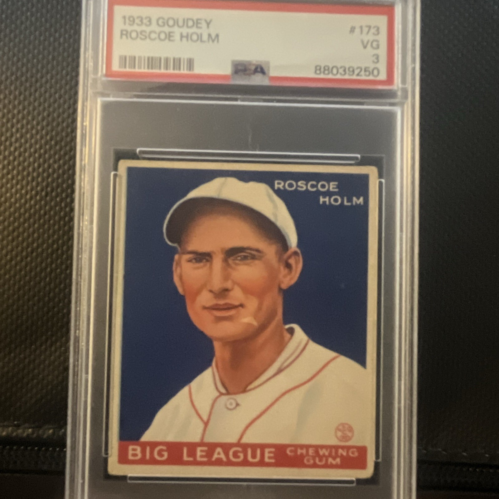 1933 Goudey Big League Chewing Gum - Roscoe Holm #173 PSA 3 RC Cardinals