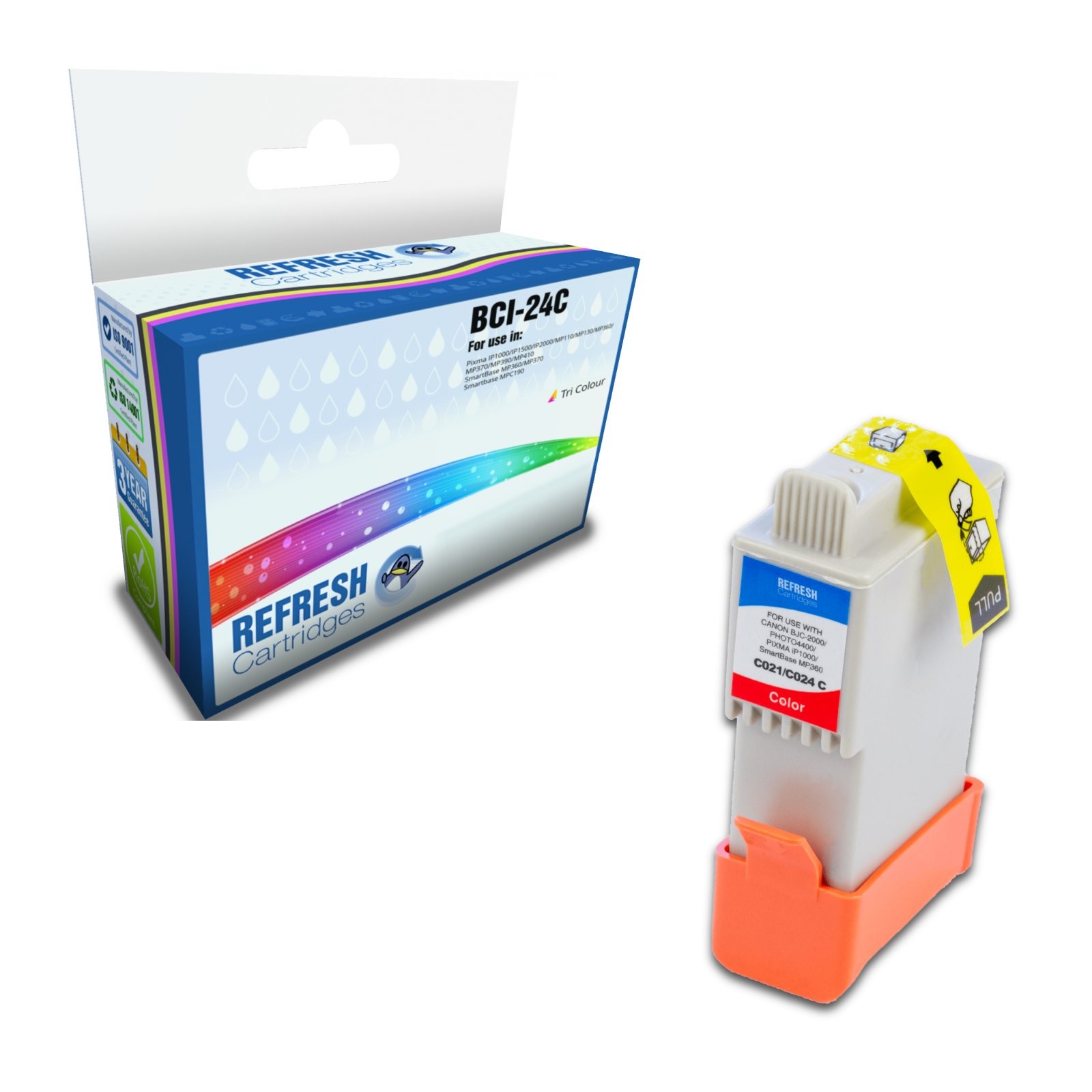 Refresh Cartridges Tri-Colour BCI-24 Ink Compatible With Canon Printers