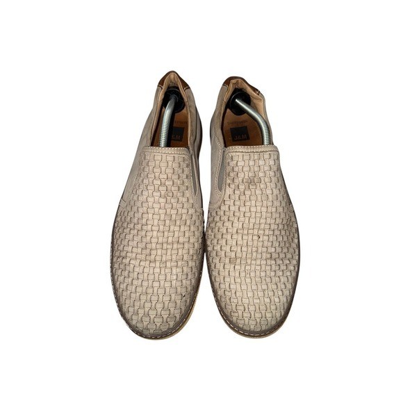 Johnston & Murphy McGuffey Mens 12M Pre-Owned Slip On Loafer Shoes Woven Leather View 2
