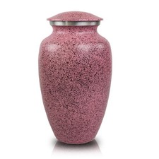 Pink Cremation Urn for Adult Human Ashes Large Two Tone Classic Metal Memorial