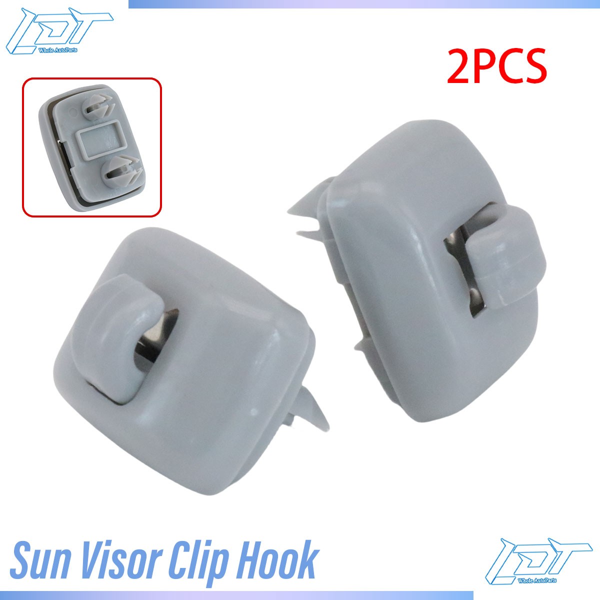 Fits Audi A3 A4 A5 Q5 A7 B6 B7 B8 S4 S5 2x Gray Inner Sun Visor Clip 8U0857562A