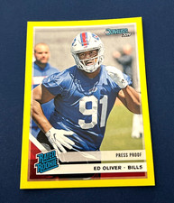 2019 Donruss Football Ed Oliver Gold Press Proof Rookie Card #347 Set Break NM