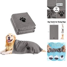 2 Pack Microfiber Dog Towels for Drying Dogs, Super Absorbent and Soft Pet To...