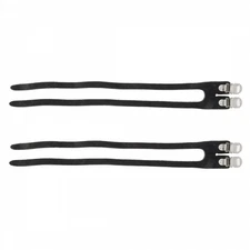 Exustar Track Double Leather Toe Straps with Stainless Steel Buckles - Secure,