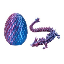 3D Printed Dragon in Egg with Wings Articulated Dragon Crystal Dragon Egg Gifts