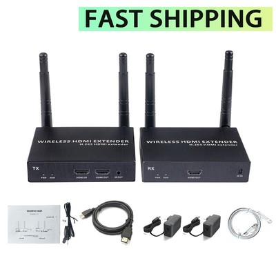 200m 1080P Wireless HDMI Extender Video Transmitter Dual Band Antenna TX+RX #HOT