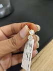 Round Cut Lab Grown Diamond Cluster Stud Earrings 14k Solid Gold #ER03763 — photo 1