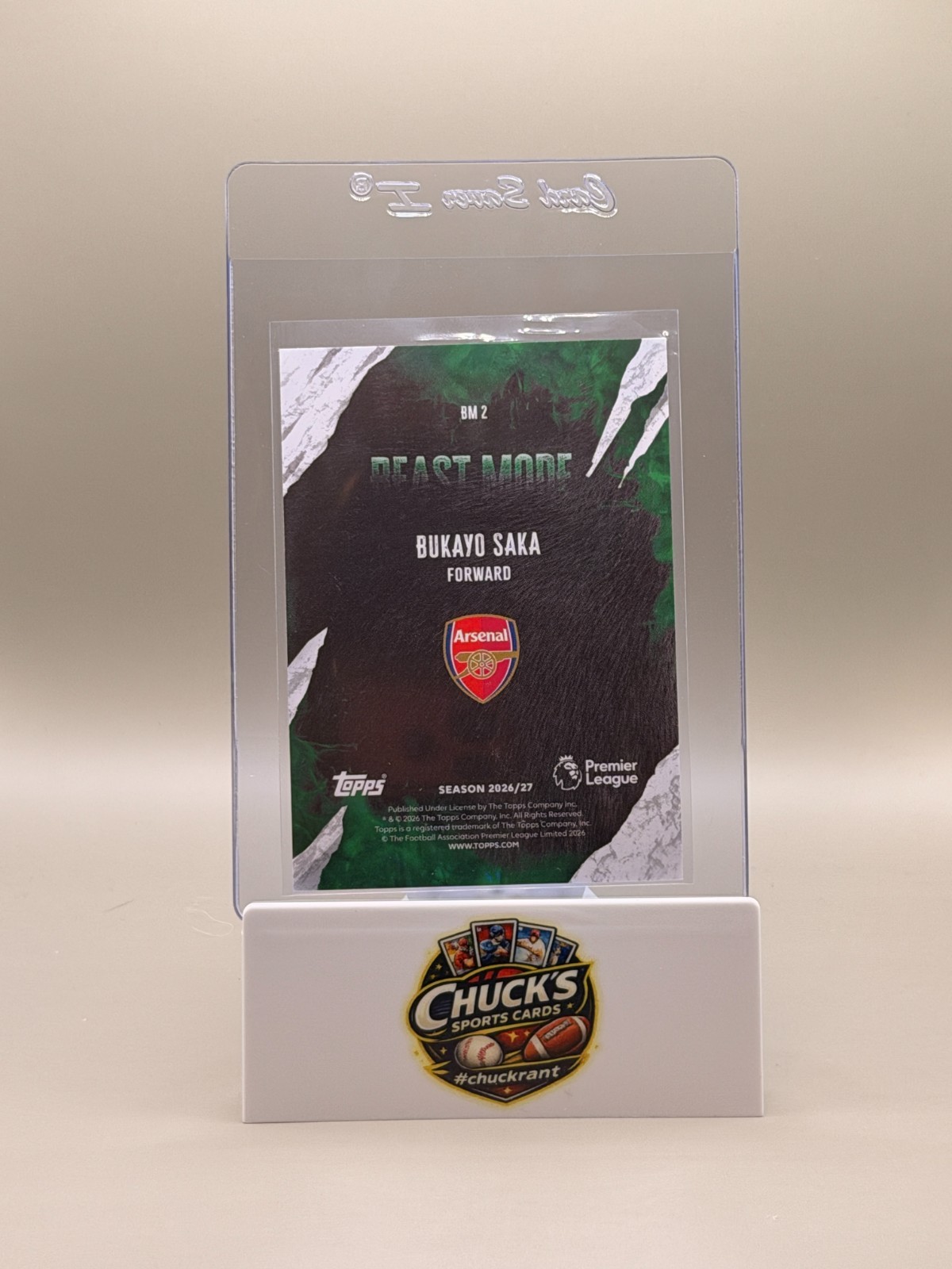 2026-27 Topps Flagship Premier League Bukayo Saka Beast Mode #BM2 view 2