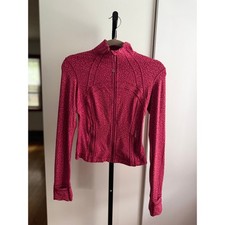 Lululemon Define Cropped Jacket Nulu - Size 4 - Leopard Daisy Desert Magenta