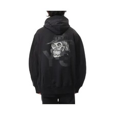 Y-3 Skeleton Embroidered Hoodie Zip-up, Size M