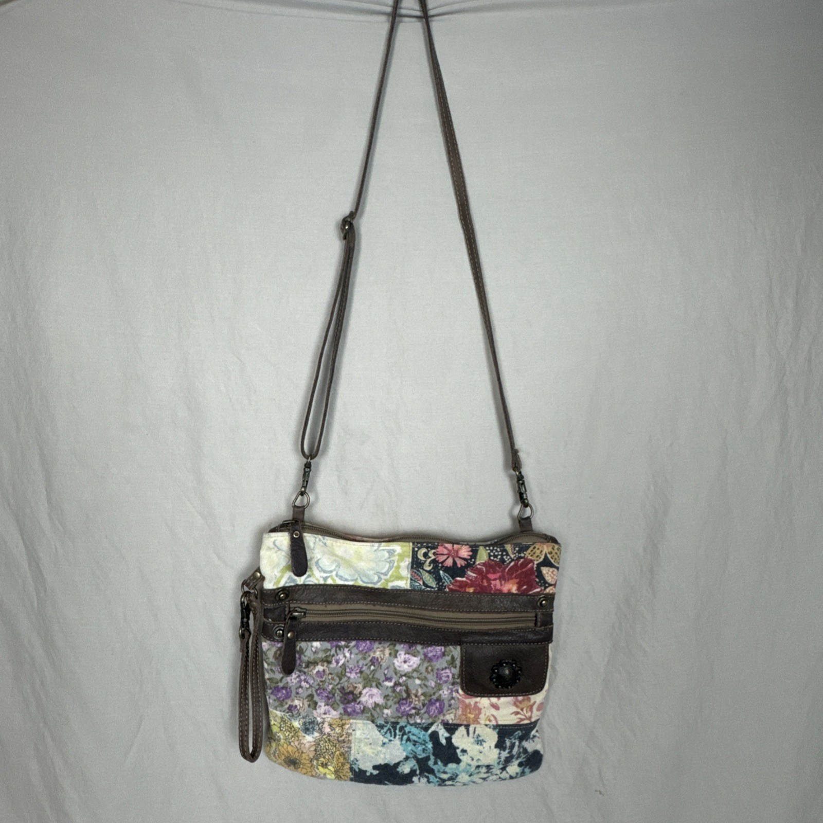 Myra Bag Patchwork Boho Canvas Patchwork Crossbod… - image 8